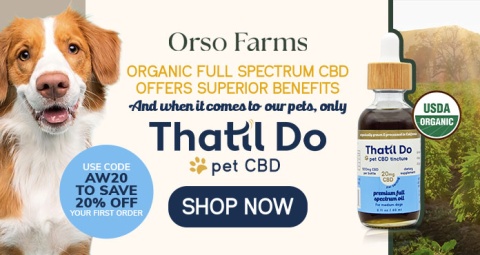 Orso Farms That'll Do CBD Pet Tincture - take 20% off with code AW20